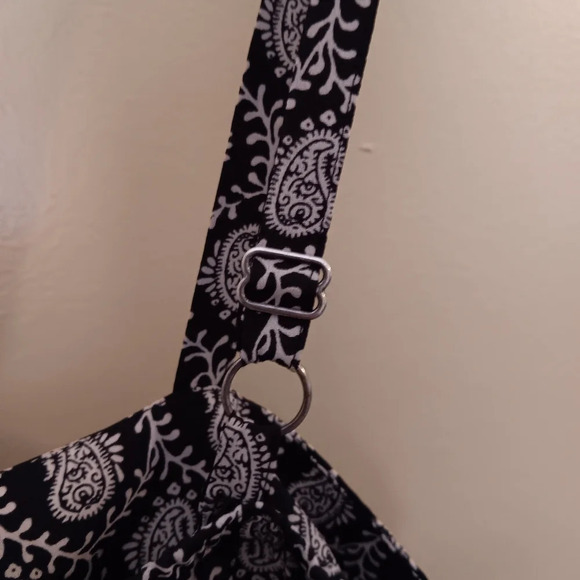 Loft womens black and white jumpsuit size small paisley print - Picture 8 of 8